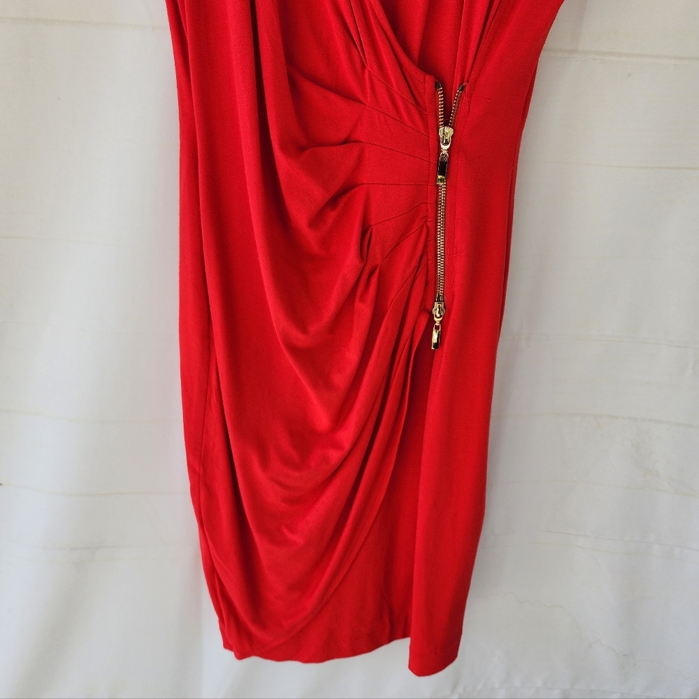 Cache Red Draped Dress - Picture 4 of 8